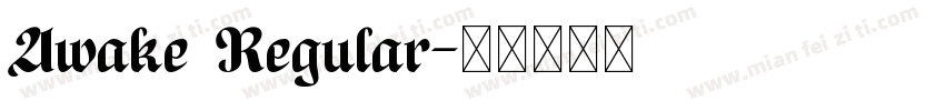 Awake Regular字体转换